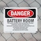 Signmission Battery Room Authorized Personnel Only Danger Sign, Plastic, 14in W x 10in L, 2PK OS-2PACK-DS-P-1014-L-1843 - alternate 6